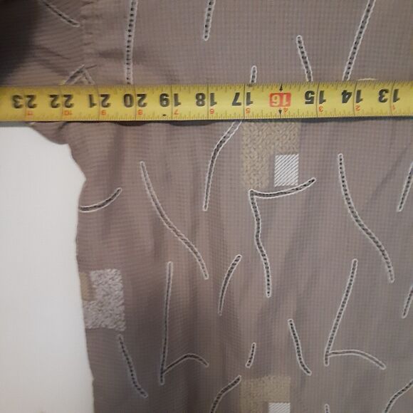 VESE Clothing Co Mens Sz L Beige Breathable Design Button Front Lightweight EUC - Picture 7 of 8